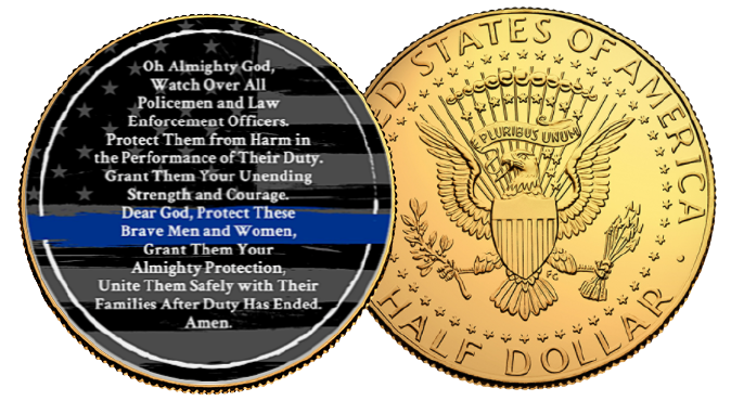 Police Prayer Gold Half Dollar