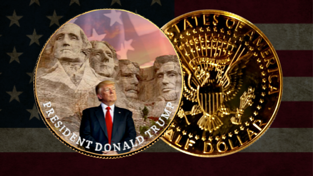 Donald Trump Mt. Rushmore Gold Half Dollar